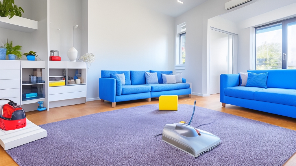 Modern otthoni környezet zsákos és ciklonos porszívók gyakorlati használatával családi környezetben