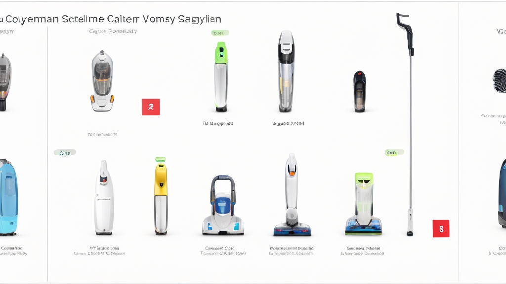 Részletes összehasonlító táblázat különböző porszívó típusokról technikai specifikációkkal